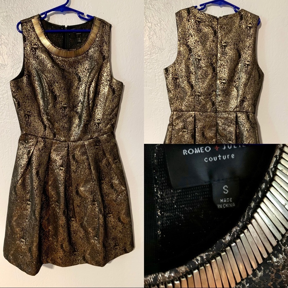 Gold elegant dress
